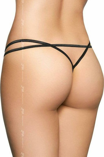 Softline 2495 Chiloței Sexy String Femei cu Dantelă Negru