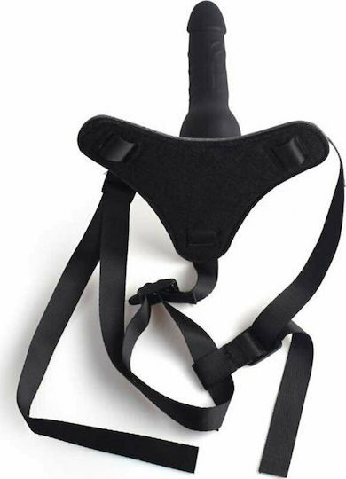 Toyz4lovers Real Safe Naughty Games Stap-On Harness with Dildo 14cm in Black Color