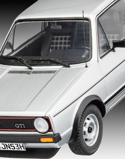 Revell Volkswagen Golf 1 GTI Modeling Figure Car Silver 121 Pieces in Scale 1:24 15.4x6.2cm.
