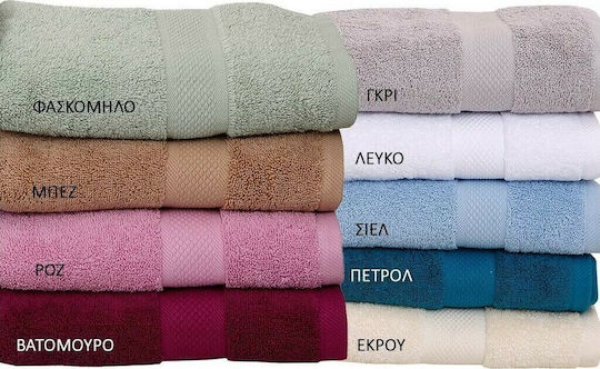 Viopros Πετσέτα Προσώπου Luxor 50x100εκ. Πετρόλ Βάρους 600gr/m²
