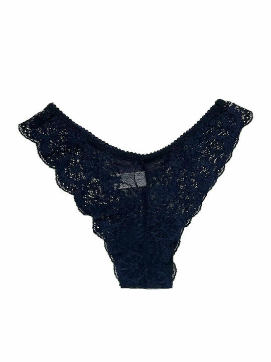 Jadea Brazilian Briefs in V Shape in Blue Color