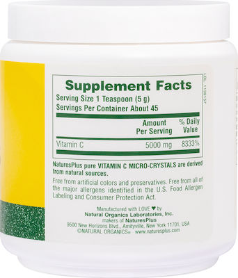 Nature's Plus Vitamin C for Energy & Immune System Boost 5000mg 227gr