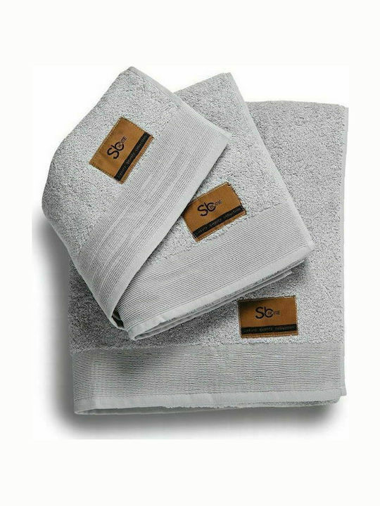 SB Home Bath Towel Elegante 100x150cm Silver 600gr/m²