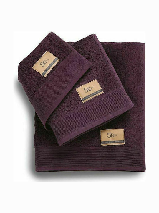 SB Home Bath Towel Elegante 100x150cm Purple 600gr/m²