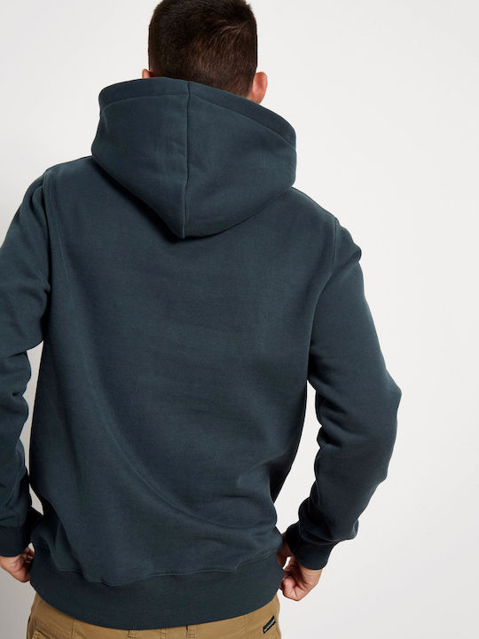 Funky Buddha Men's Sweatshirt with Hood and Pockets Green