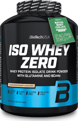 Biotech USA Iso Whey Zero Πρωτεΐνη Ορού Γάλακτος Χωρίς Γλουτένη & Λακτόζη με Γεύση Cookies & Cream 2.27kg