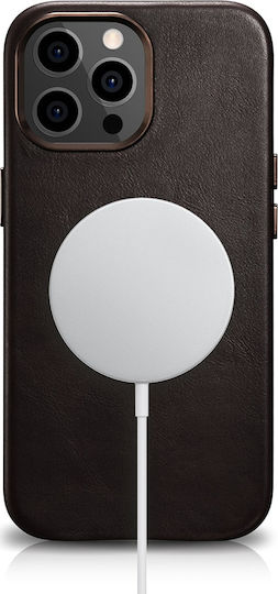 iCarer Oil Wax Back Cover Leather Coffee (iPhone 13 Pro)