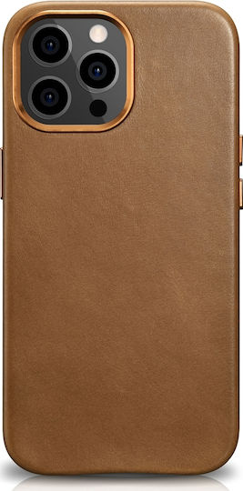 iCarer Oil Wax Back Cover Δερμάτινο Καφέ (iPhone 13 Pro Max)