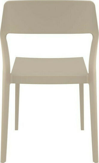 Outdoor-Stuhl Polypropylen Snow Taupe 52x56x83εκ.