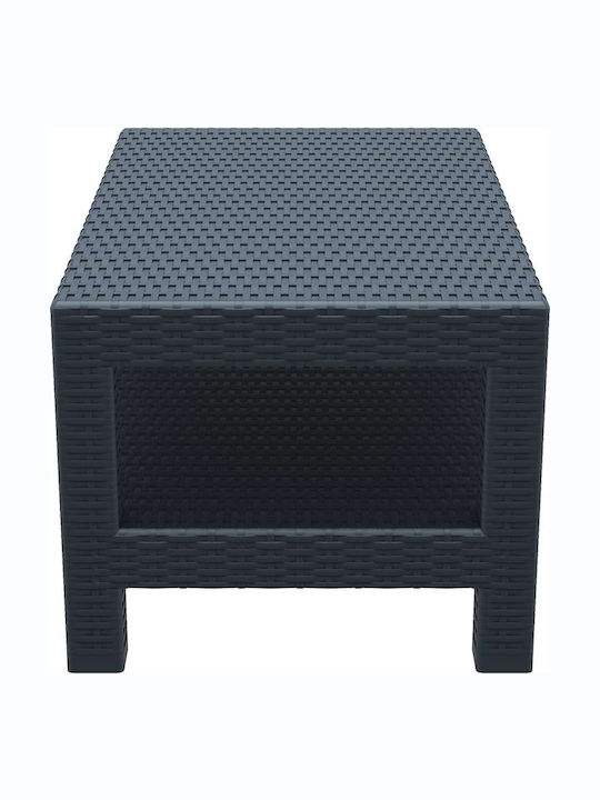 Masa Masa de lounge pentru spații exterioare Ratan Monaco Gri 92x57x45buc