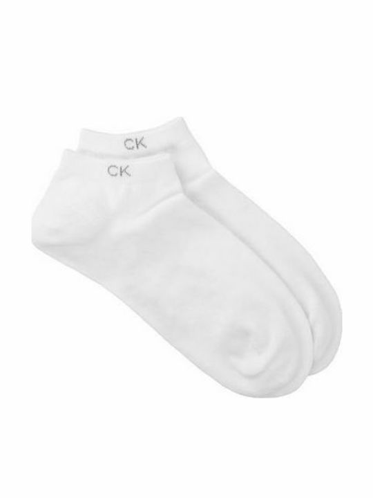 Calvin Klein Γυναικείες Μονόχρωμες Κάλτσες Λευκές 2Pack