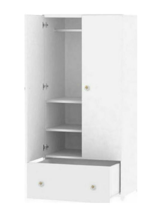 Ντουλάπα Exclusive Δίφυλλη White Blue Elm 57x80x178cm