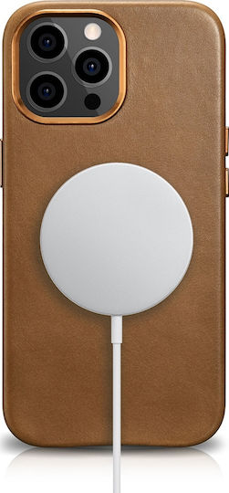 iCarer Oil Wax Back Cover Piele Maro (iPhone 13 Pro)
