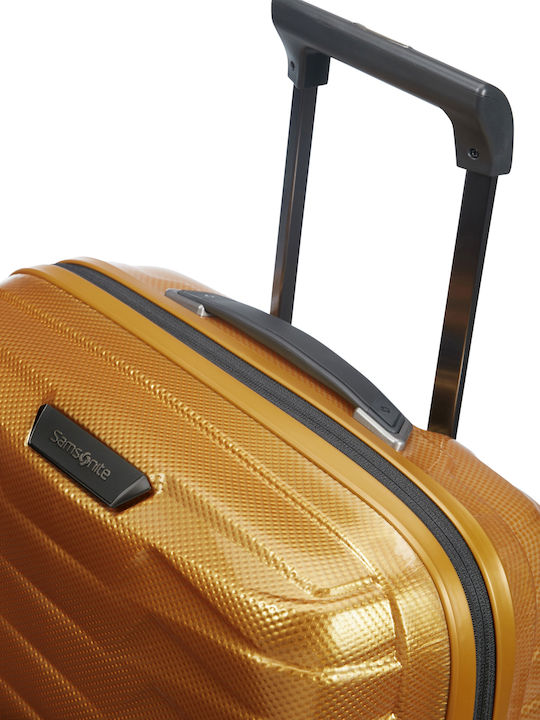 Samsonite Proxis Βαλίτσα Ταξιδίου Καμπίνας Σκληρή Χρυσή με 4 Ρόδες Ύψους 55εκ.
