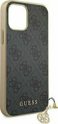 Guess 4G Charms Plastic Back Cover Gray (iPhone 12 / 12 Pro)