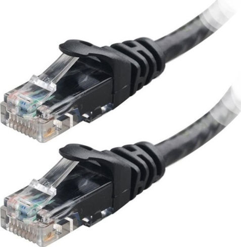 Powertech U/UTP Cat.5e (Gigabit) Καλώδιο Δικτύου Ethernet 7m Μαύρο