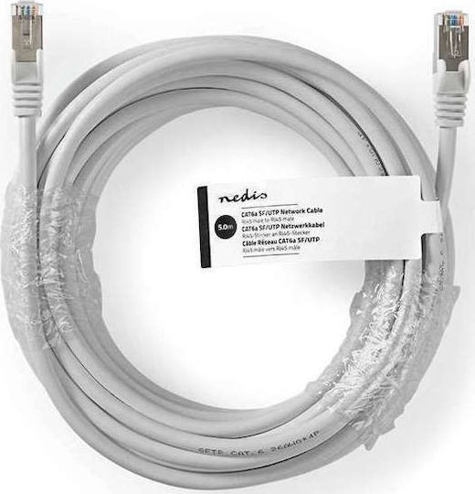 Nedis SF/UTP Cat.6a (Gigabit) Καλώδιο Δικτύου Ethernet 5m Γκρι