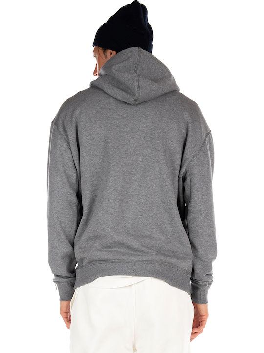 Hugo Boss Men's Sweatshirt with Hood and Pockets Gray