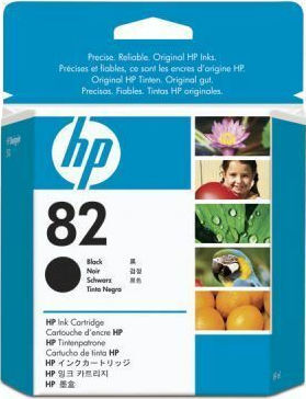 HP 82 Γνήσιο Μελάνι Εκτυπωτή InkJet Μαύρο (CH565A)