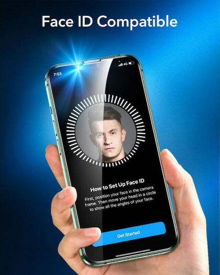 ESR Armorite 2.5D Закалено стъкло за цялото лице 2бр Черен (iPhone 13 mini)