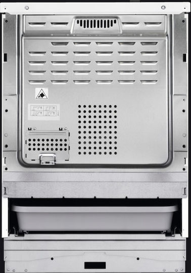 Zanussi Κουζίνα 72lt με Κεραμικές Εστίες Π59.6εκ. Inox