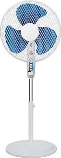 Telemax FS-1610M Ανεμιστήρας Ορθοστάτης 45W Διαμέτρου 40cm Λευκός