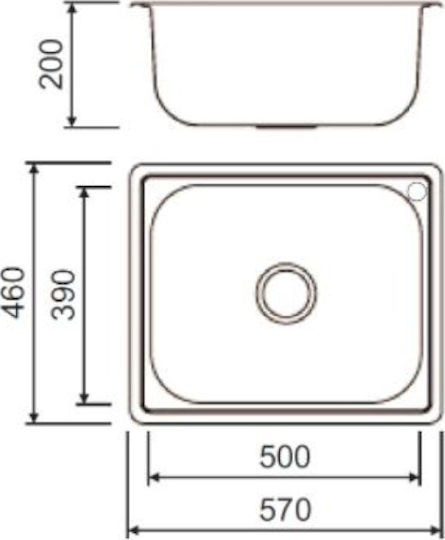 Macart ECO N100 Ένθετος Inox Σατινέ Μ57xΠ46cm Ασημί Macart ECO N100 Ένθετος Inox Σατινέ Μ57xΠ46cm Ασημί