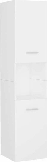 vidaXL Waschtisch mit Waschbecken, Spiegel & Säule Mattlack L41xB38.5xH46cm Weiß