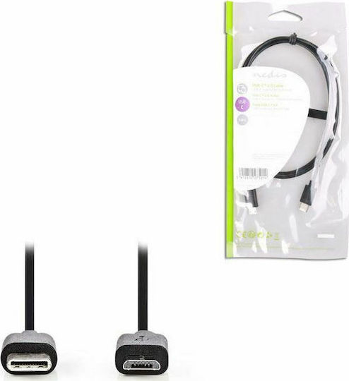 Nedis USB 2.0 Кабел USB-C Мъжки - Микро USB-B 60W Черен 1м CCGP60750BK10