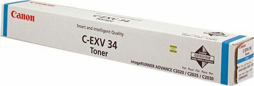 Canon C-EXV34 Γνήσιο Toner Laser Εκτυπωτή Κυανό 19000 Σελίδων (3783B002)