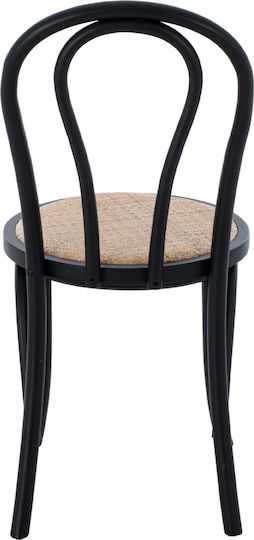Montreal Scaune Cafe Lemn Negru 1buc 40x40x87buc