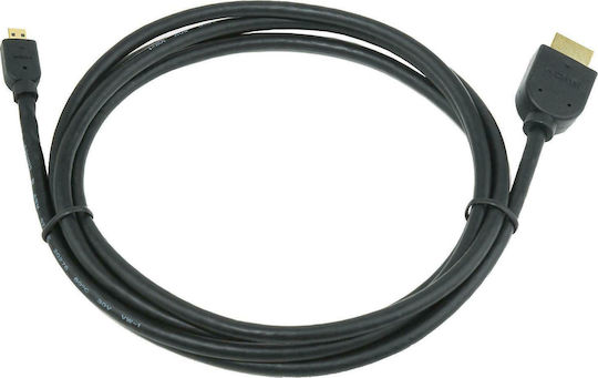 Cablexpert HDMI 1.4 High Speed 1080p 120Hz Cable HDMI male - micro HDMI male 1.8m Μαύρο