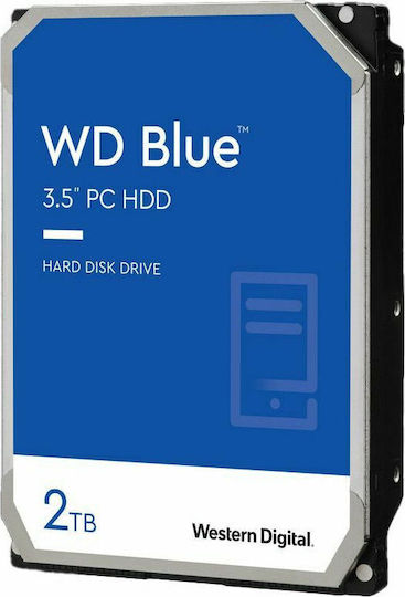 Western Digital Blue 2TB HDD Hard Drive 3.5" SATA III 5400rpm with 256MB Cache for Desktop WD20EZAZ