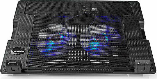 Nedis Nedis Cooling Pad Für Laptop Bis 18" Mit 2 Lüftern Und Beleuchtung NBCR200BK
