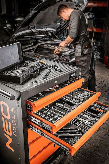 Neo Tools Τροχήλατος Μεταλλικός Εργαλειοφόρος με 6 Συρτάρια Π68xΒ46xΥ103εκ.