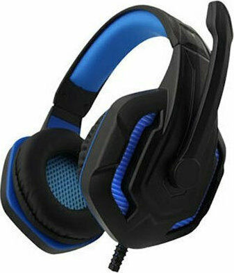 Komc G311 Over Ear Gaming Headset με σύνδεση 2x3.5mm / USB Black/Blue