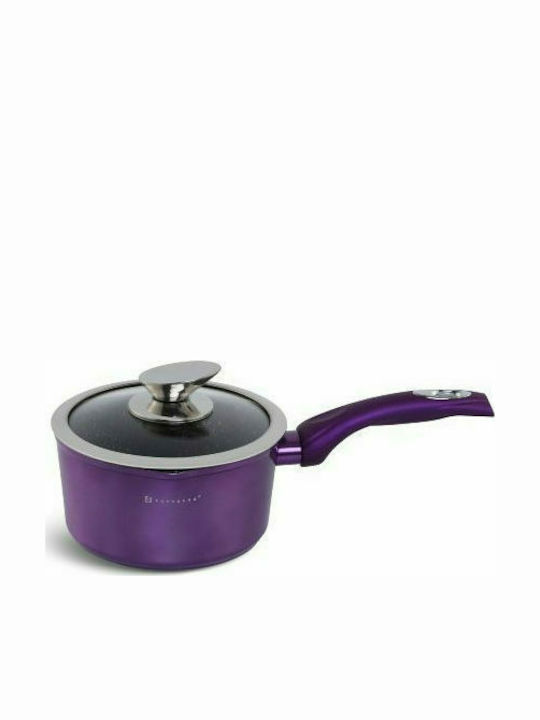 Edenberg Cookware Set of Aluminum with Stone Coating Purple 15pcs