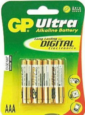 GP Batteries Ultra Αλκαλικές Μπαταρίες AAA 1.5V 4τμχ
