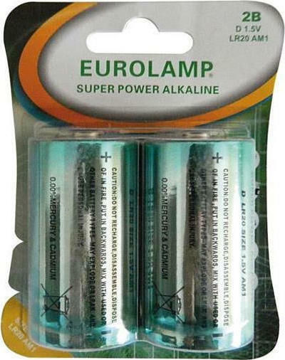 Eurolamp 2 Pack Alkaline Batteries C Super Power 1.5V 147-24102