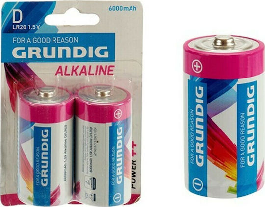 Grundig Power++ Αλκαλικές Μπαταρίες D 1.5V 2τμχ