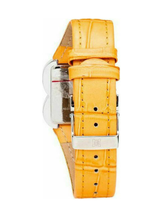 Laura Biagiotti Uhr mit Orange Lederarmband LB0037L-NA