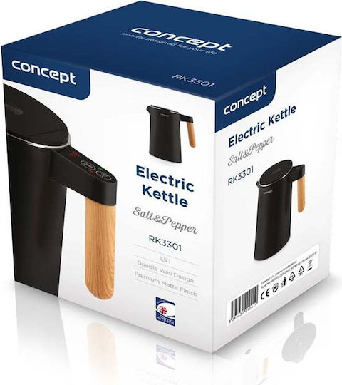 Concept RK3301 Βραστήρας 1.5lt 2200W Μαύρος