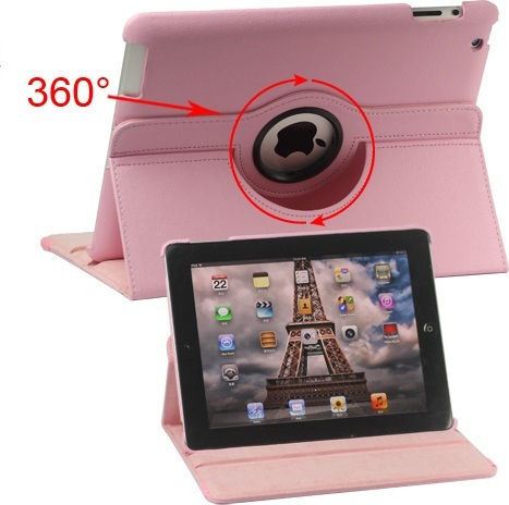Rotating Flip Cover Περιστρεφόμενη Ροζ (iPad 2/3/4)