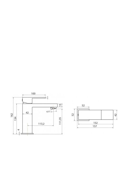 Karag Delos Mixing Sink Faucet Silver