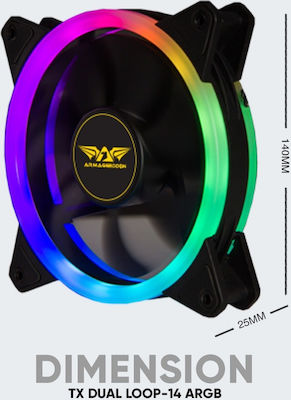 Armaggeddon Loop-14 ARGB 140mm 6-Pin Case Fan