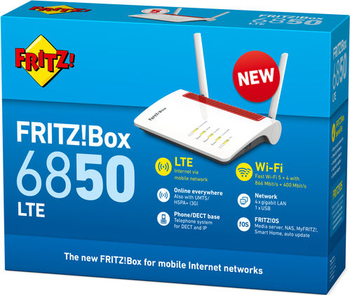 AVM FRITZ!Box 6850 LTE Ασύρματο 4G Router Wi‑Fi 4 με 4 Θύρες Gigabit
