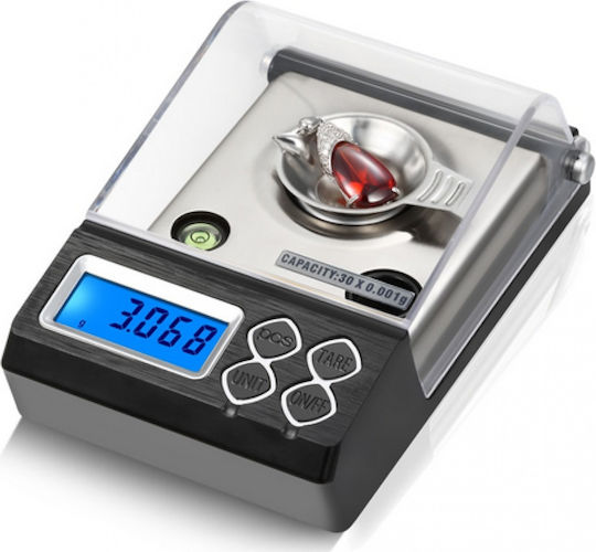 Electronic Precision Commercial Scale with Weighing Capacity of 0.03kg and Division 0.001gr