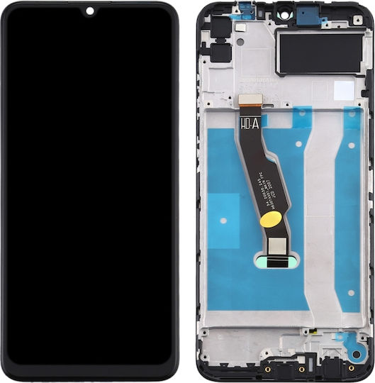 Screen with Touch Mechanism and Frame for Huawei Y6p (Black)