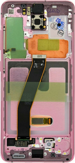 Samsung Screen with Touch Mechanism and Frame for Galaxy S20 (Pink)