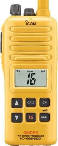 Icom IC-GM1600E Funkgerät VHF Marine 2W mit Monochromdisplay In Gelb Farbe